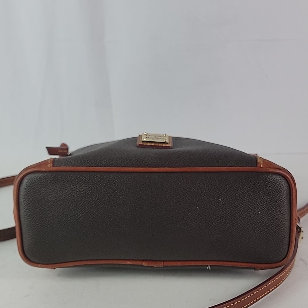 Dooney & Bourke Dark Brown Crossbody with Tan Trim - Picture 8 of 13